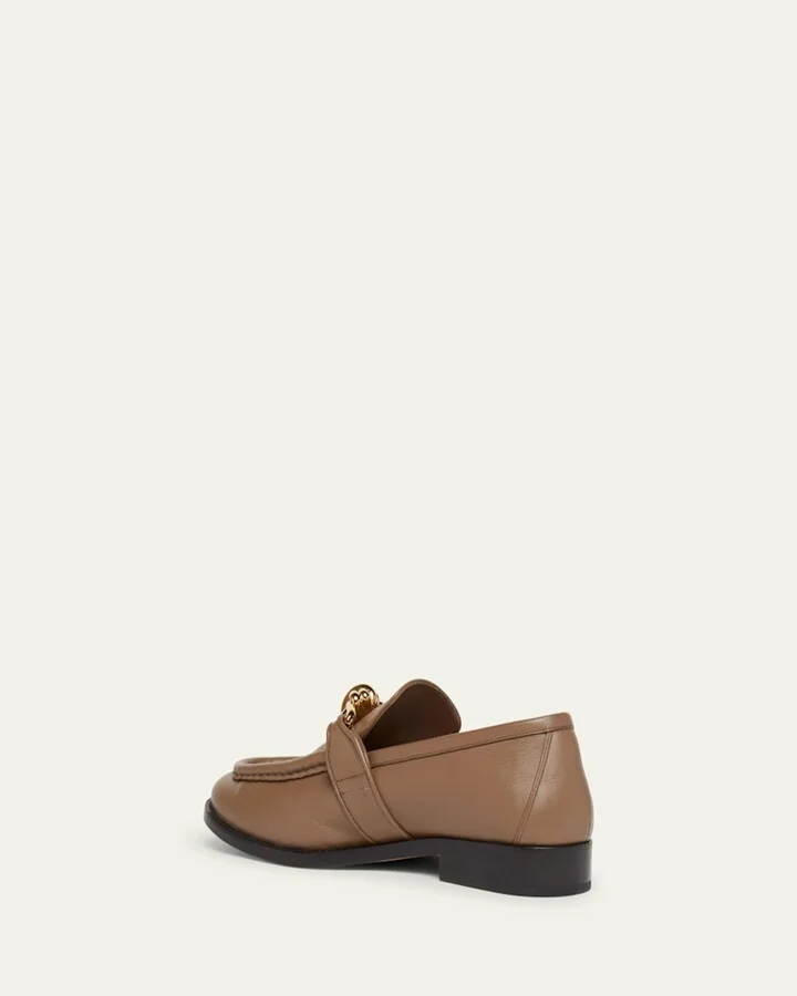 Astaire Metal-Knot Leather Loafers - Image 2