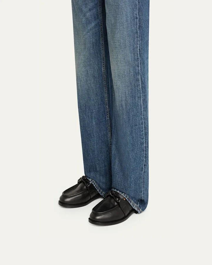 Astaire Metal Knot Leather Loafers - Image 3