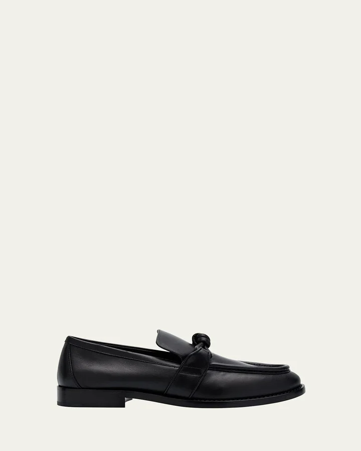 Astaire Metal Knot Leather Loafers