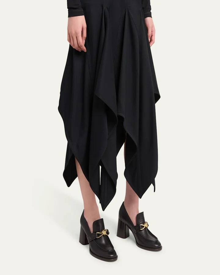 Astaire Metallic Knot Leather Heeled Loafers - Image 3