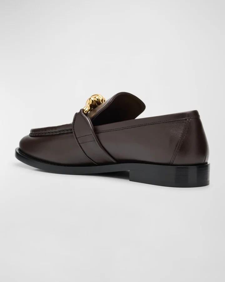 Astaire Metallic Knot Leather Loafers - Image 2