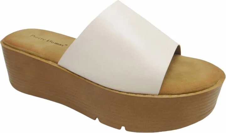Aster-4 Wedge Slide Sandal In Nude