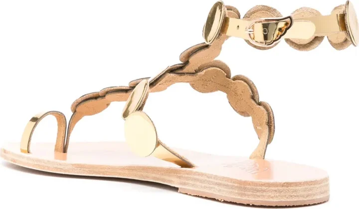 Asteras flat leather sandals - Image 3