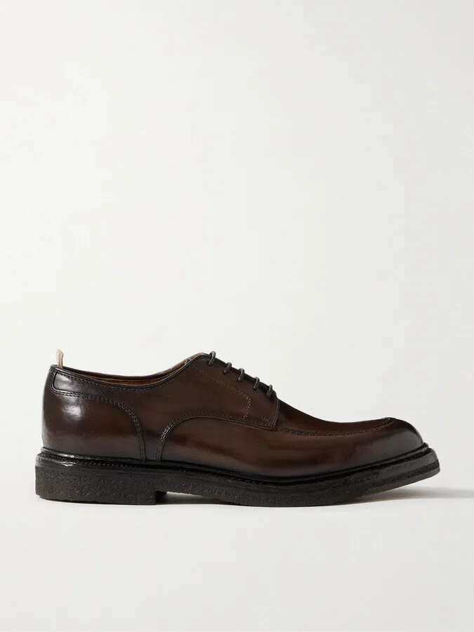 Aston Crepe 003 Airbrushed Leather Derby Shoes