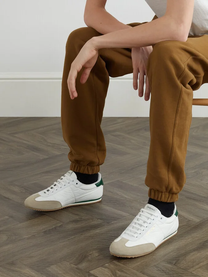Aston Leather and Suede-Trimmed Shell Sneakers - Image 2
