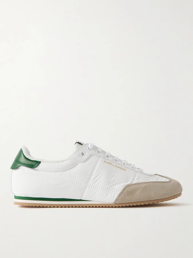 Aston Leather and Suede-Trimmed Shell Sneakers