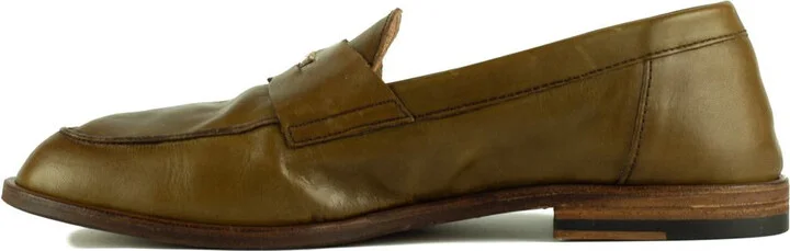 Astorflex Olive Green Dartflex Smooth Leather Moccasin - Image 2