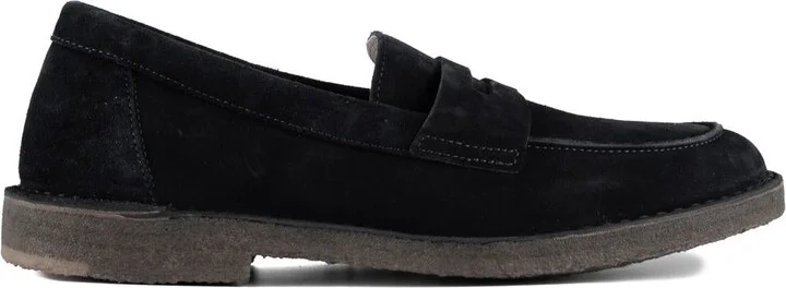 Astorflex Sadelflex Blue Suede Moccasin