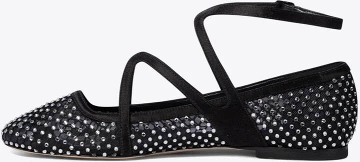 Astoria Crystal Mesh Ballet Flats - Image 2