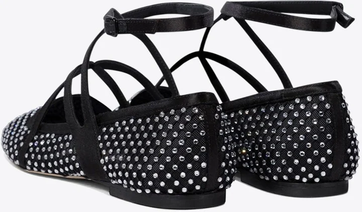 Astoria Crystal Mesh Ballet Flats - Image 3