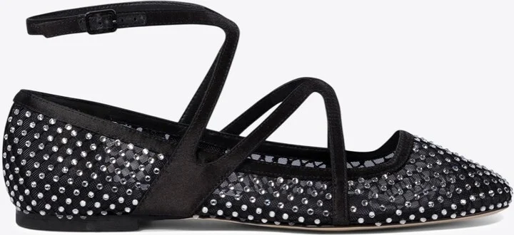 Astoria Crystal Mesh Ballet Flats