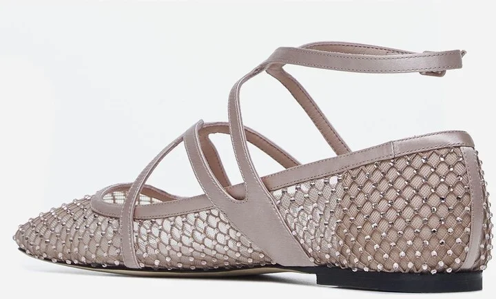 'astoria' Rhinestone Ballet Flats - Image 3