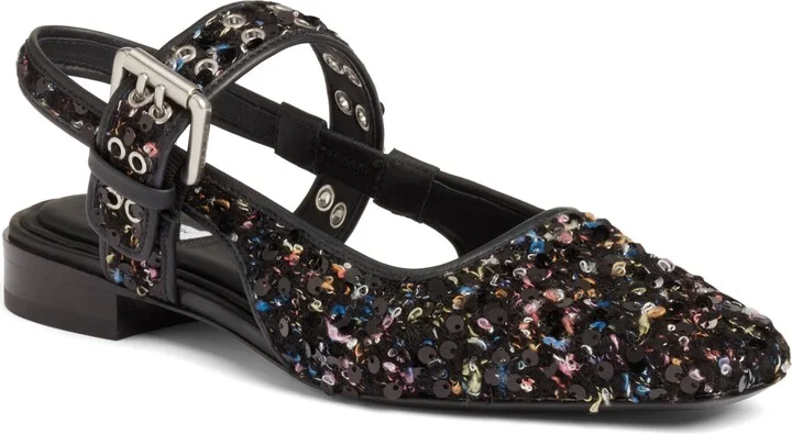 Astra Sequin Slingback Flat