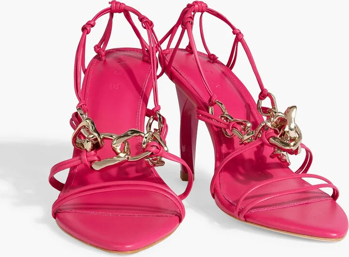 Astrid chain-embellished leather sandals - Image 5