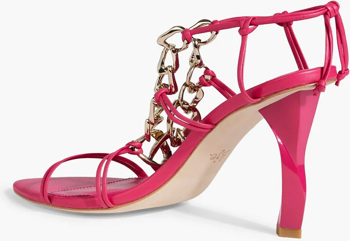 Astrid chain-embellished leather sandals - Image 6