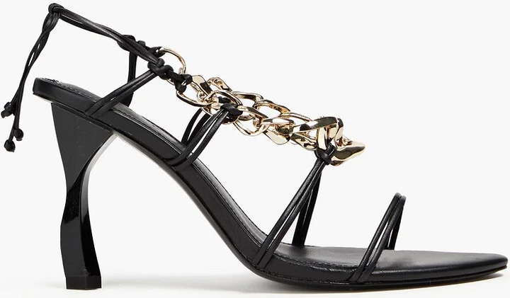 Astrid chain-embellished leather sandals