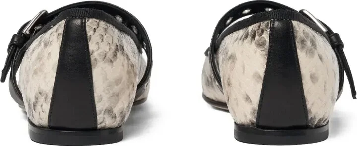 Astrid snakeskin-embossed ballet flats - Image 3
