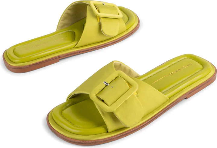 Astrid Square Toe Sandal-Green