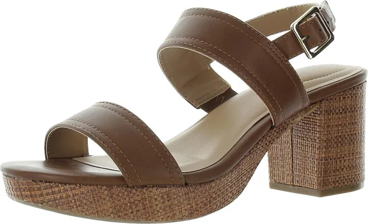 Astrid Womens Two Tone Man Made Block Heel