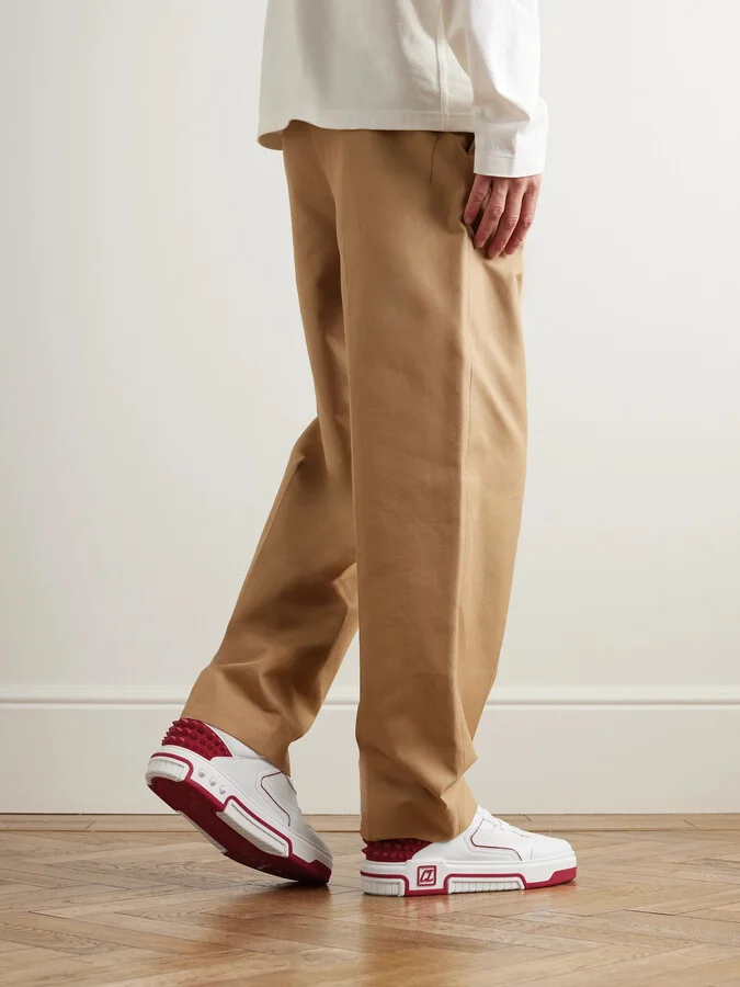 Astroloubi Spiked Leather and Mesh Sneakers - Image 2