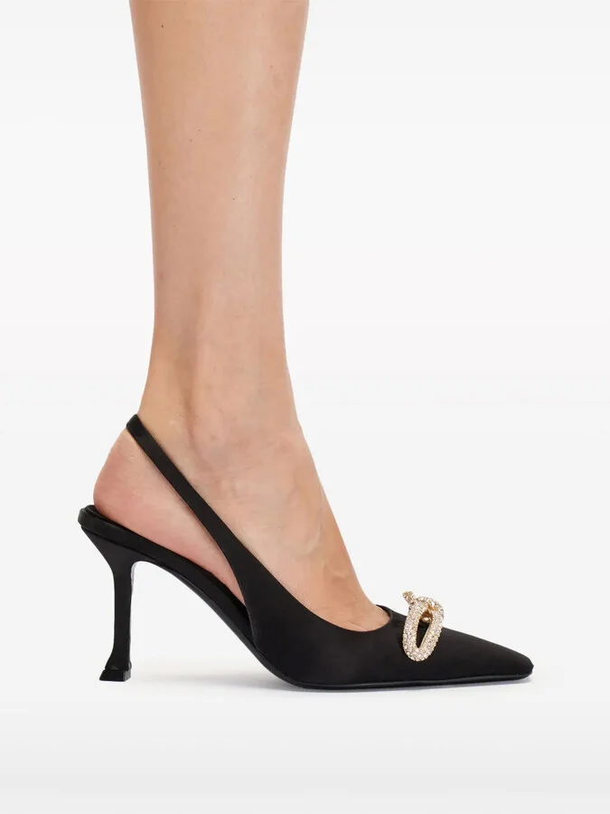 Asymmetric-Bow 85mm Slingback Pumps - Image 5