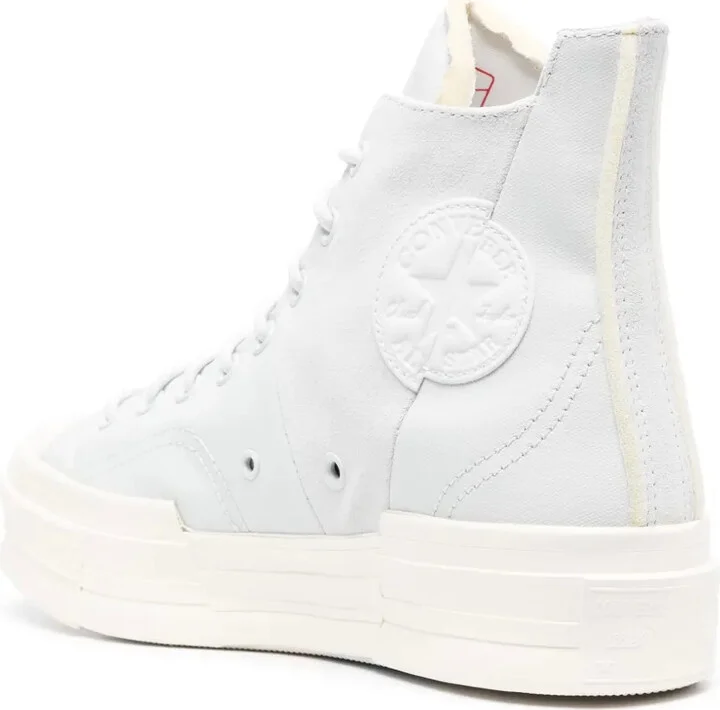 Asymmetric High-Top Suede Sneakers - Image 3