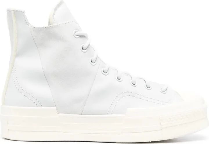 Asymmetric High-Top Suede Sneakers