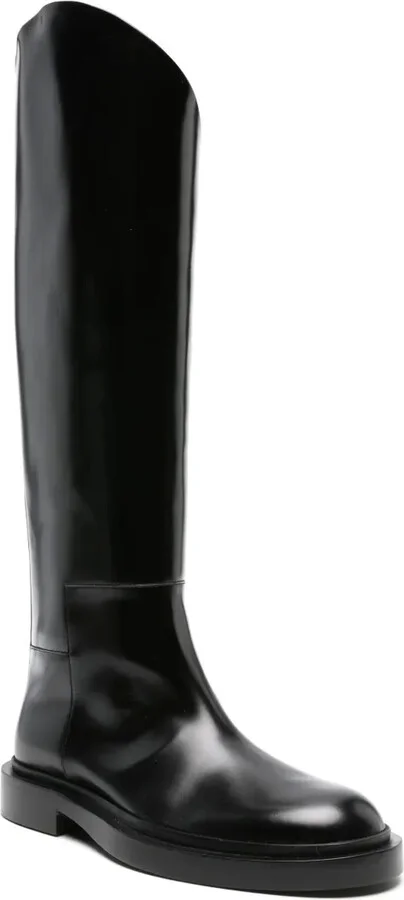 Asymmetric Leather Boots - Image 2