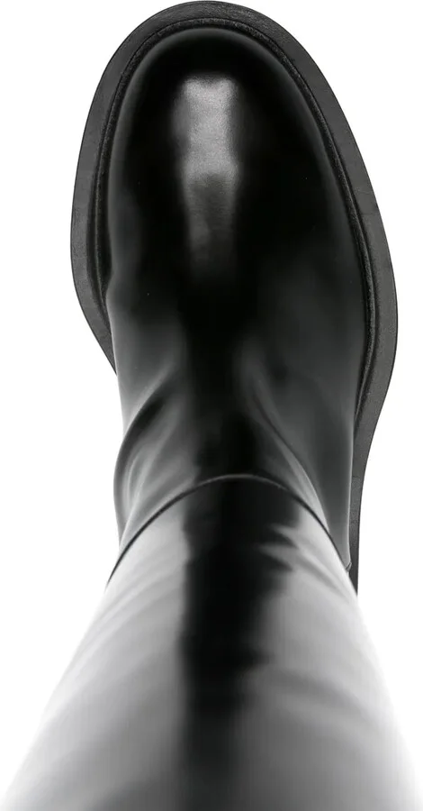 Asymmetric Leather Boots - Image 4