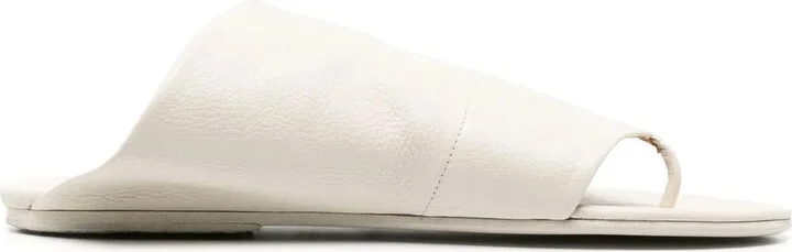 Asymmetric Leather Sandals