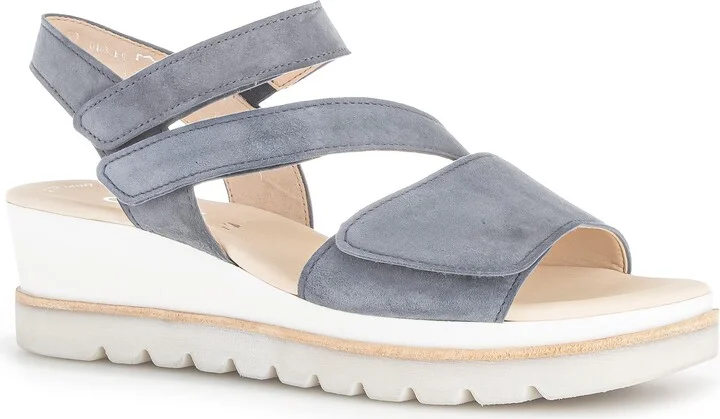 Asymmetric Strappy Wedge Sandal