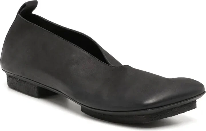 Asymmetric-Toe Leather Ballerinas - Image 2