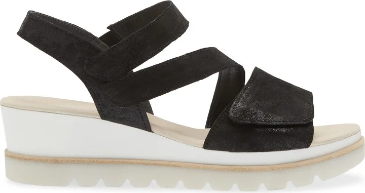 Asymmetric Wedge Strappy Sandal - Image 3