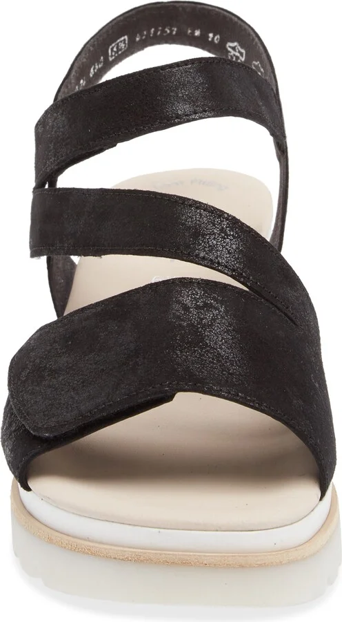 Asymmetric Wedge Strappy Sandal - Image 4