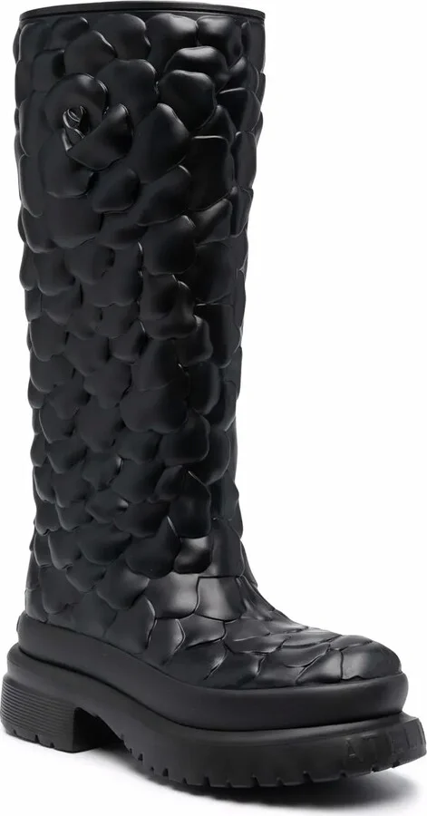 Atelier floral-embossed mid-calf rain boots - Image 2