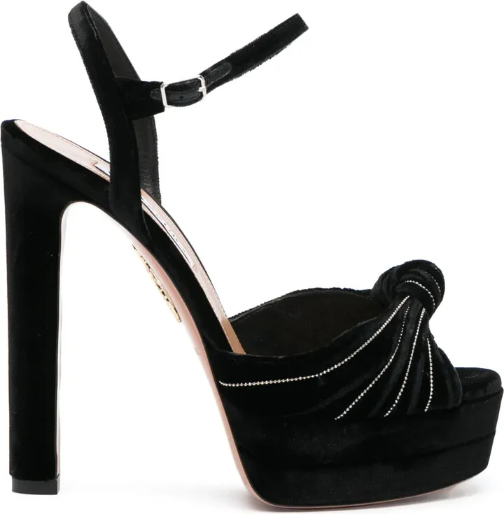 Atelier Plateau 130mm velvet pumps