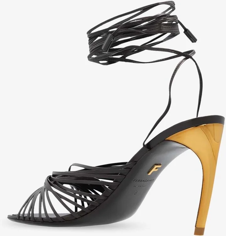 Atena 85 Strappy Leather Sandals - Image 2