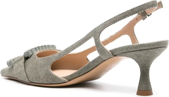 Atena crystal-buckle slingback pumps - Image 3