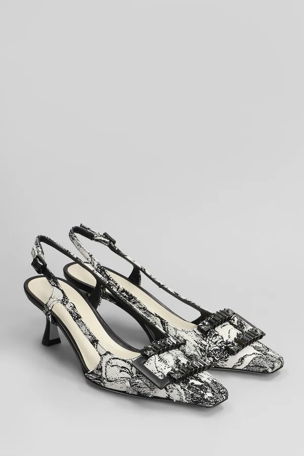 Atena Pumps In Black Fabric - Image 2