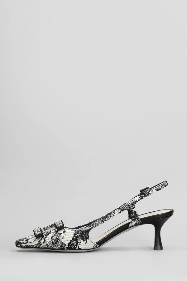 Atena Pumps In Black Fabric - Image 3