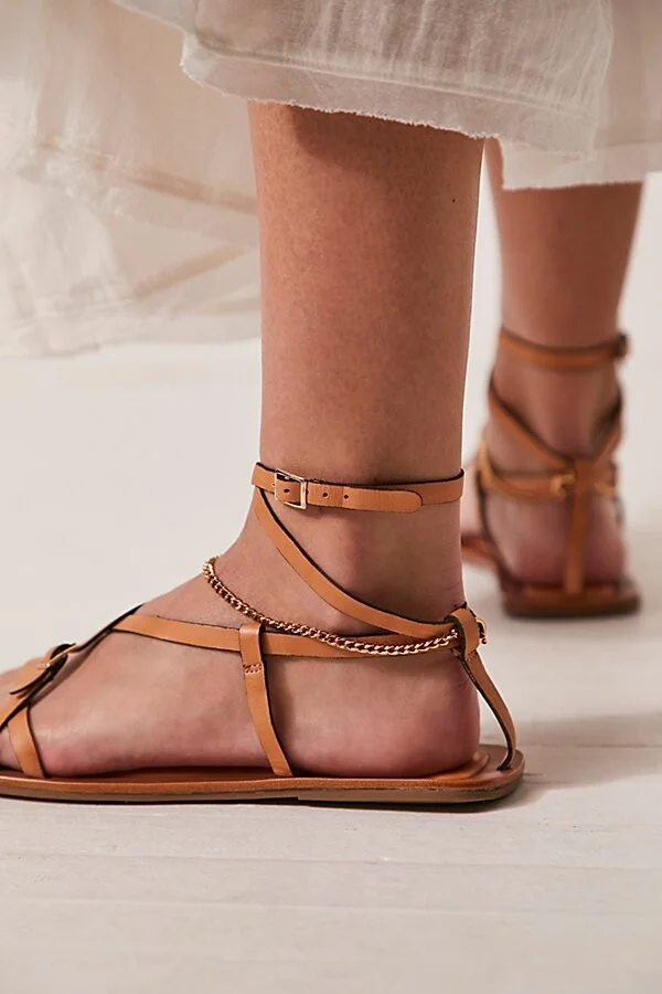 Athena Anklet Wrap Sandals - Image 3