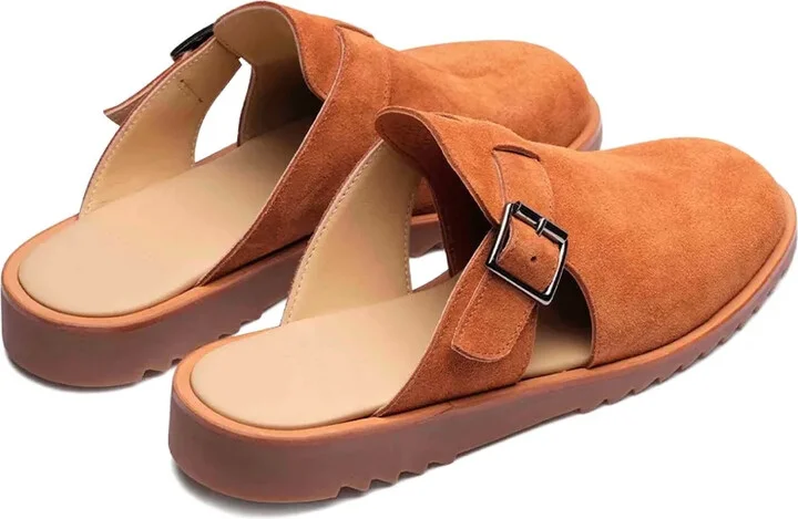 Athens buckle-fastening suede mules - Image 2