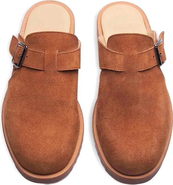 Athens buckle-fastening suede mules - Image 3
