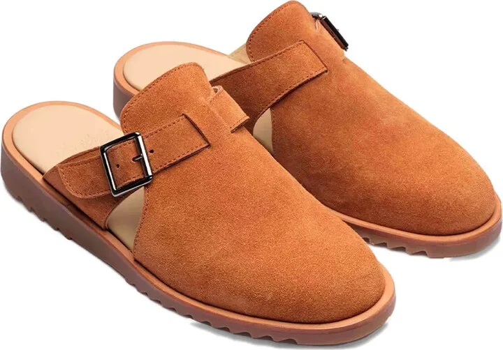 Athens buckle-fastening suede mules - Image 4
