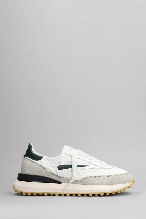 Athleta Sneakers In White Suede And Fabric