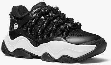 Atlas Cord Leather and Mesh Trainer