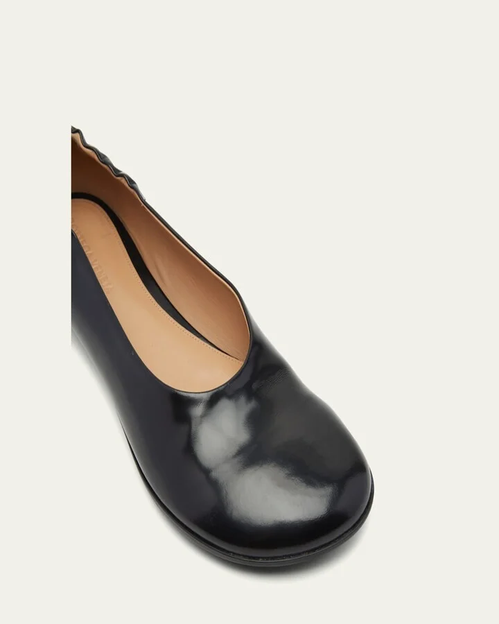Atomic Lambskin Leather Ballerina Flats - Image 4