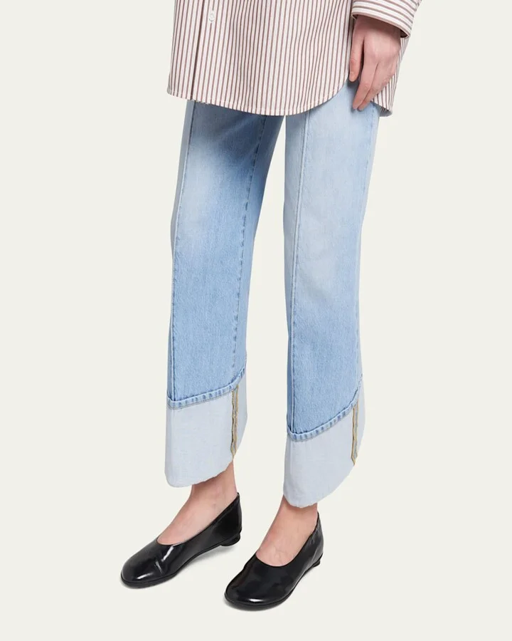 Atomic Lambskin Leather Ballerina Flats - Image 9