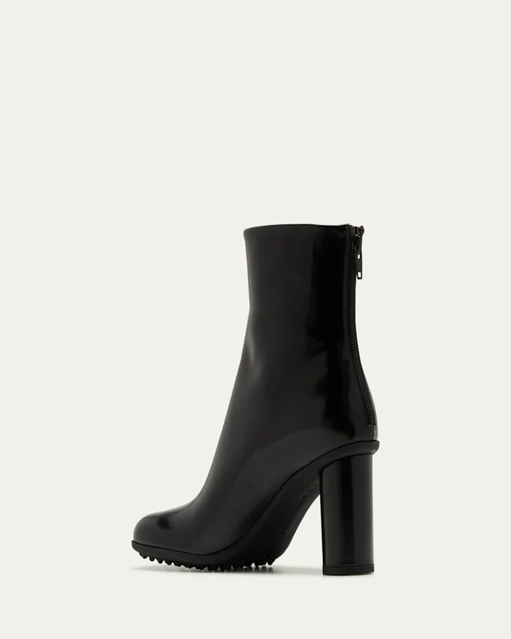 Atomic Leather Cylinder-Heel Ankle Boots - Image 5
