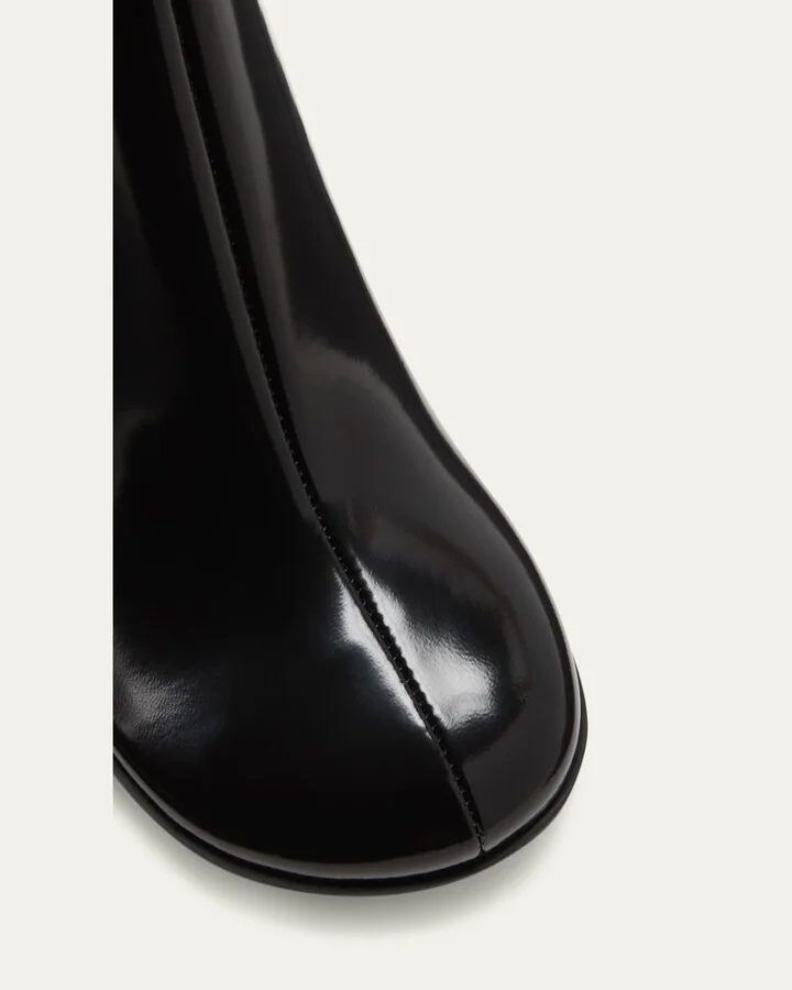 Atomic Leather Cylinder-Heel Ankle Boots - Image 6